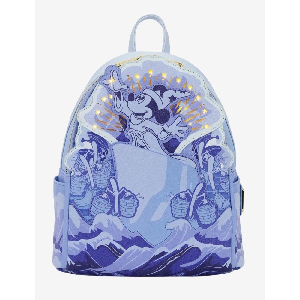 NEW 2025 Loungefly‎ Disney Sorcerer Mickey Mouse Fantasia LIGHT UP Mini Backpack